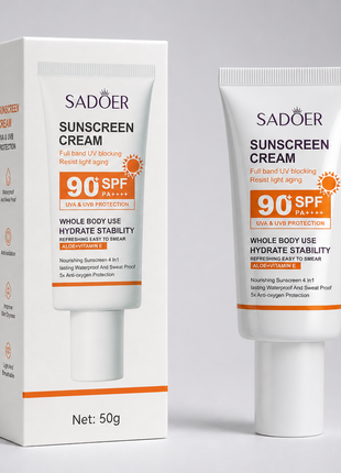 کریم ضد افتاب  SADOER  SUNCREAM 90 SPF