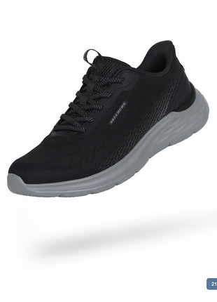 Skechers Slip-ins Relaxed Fit: Garner - Ellis men's hands-free walking and training shoes in black - کفش مردانه اسکچرز