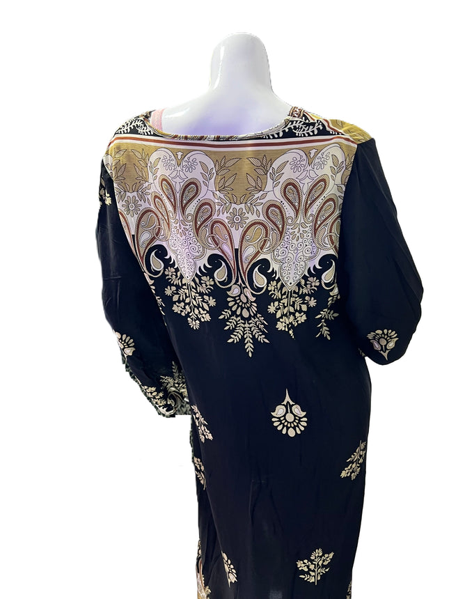 پیراهن کتان گل دار